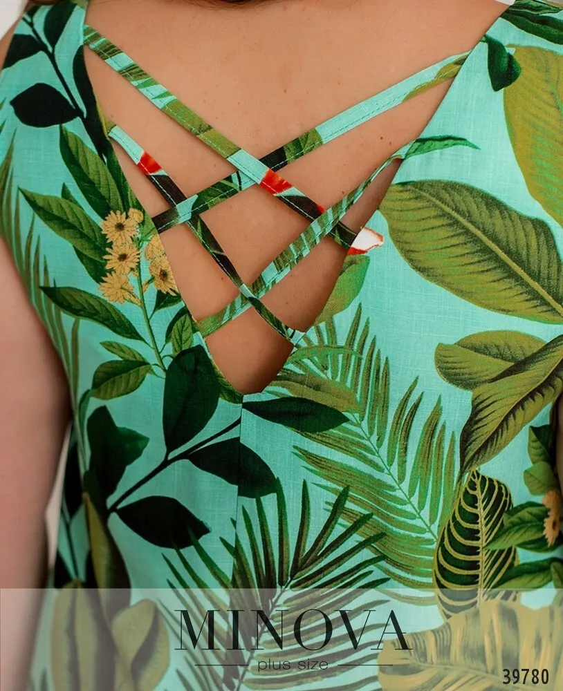 Платье 3153В-голубой Minova