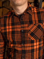 Сорочка Варгградъ мужская чёрно-оранжевая клетка