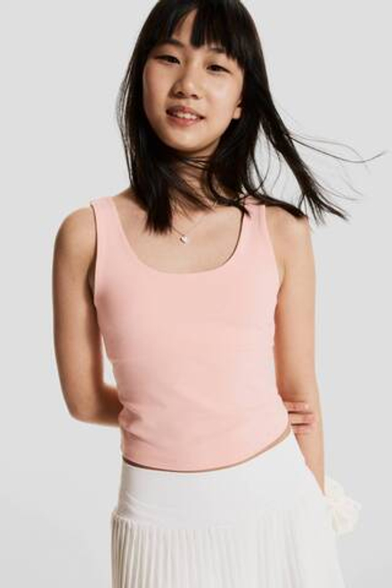 H&M Спортивный топ SoftMove™ со встроенным бюстгальтером, розовый