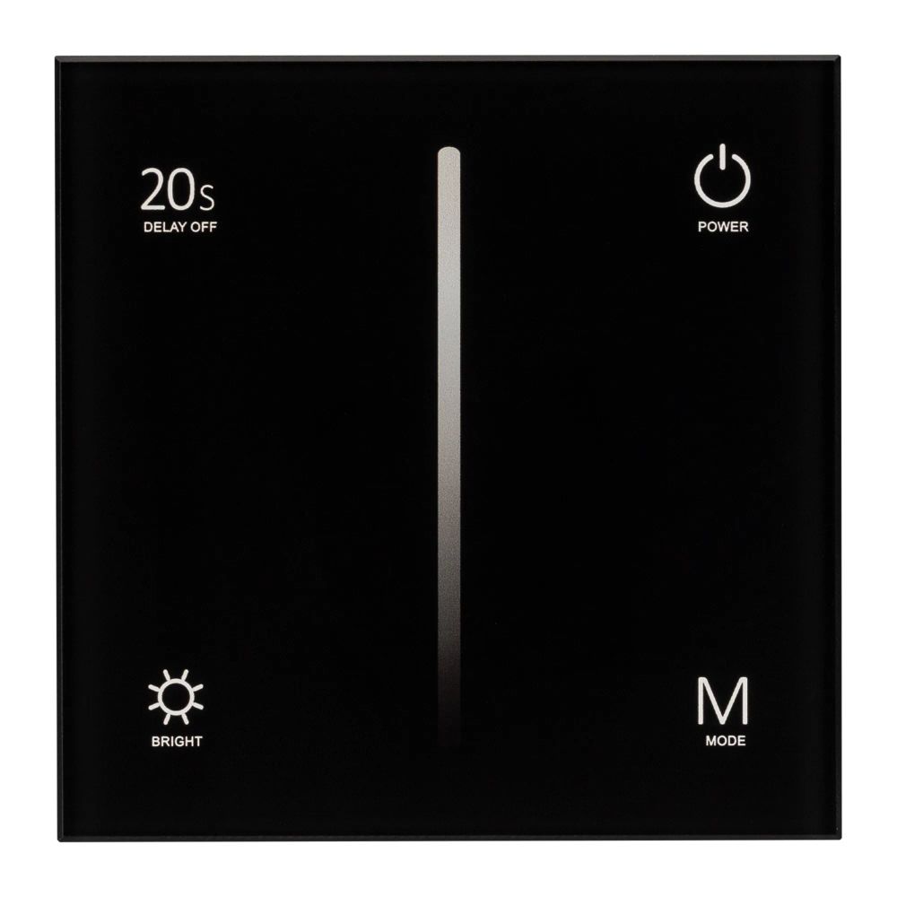 Панель SMART-P6-DIM-G-IN Black (12-24V, 4x3A, Sens, 2.4G) (Arlight, IP20 Пластик, 5 лет) 034780