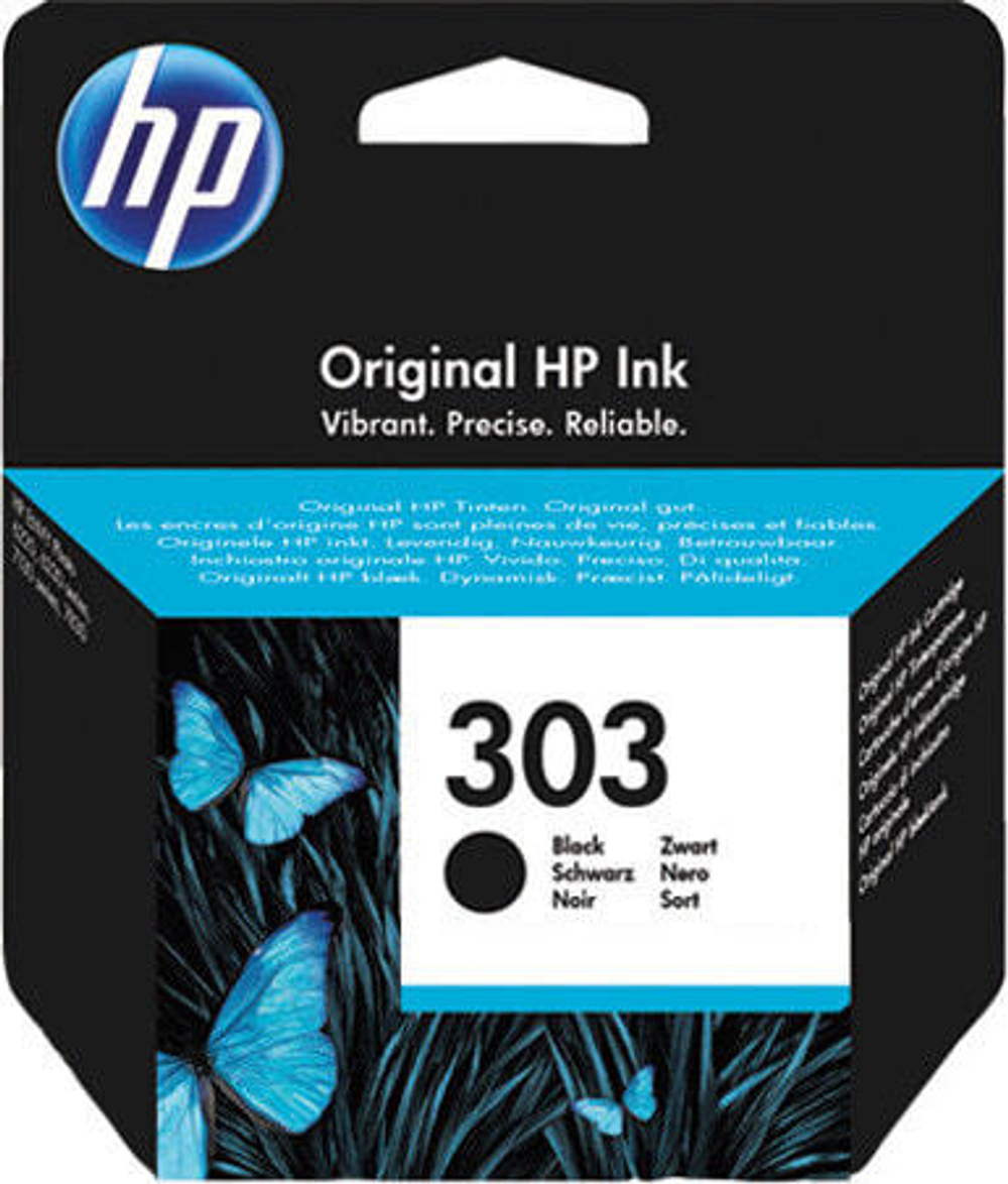HP 303 Black Original Подлинный Черный T6N02AE#301