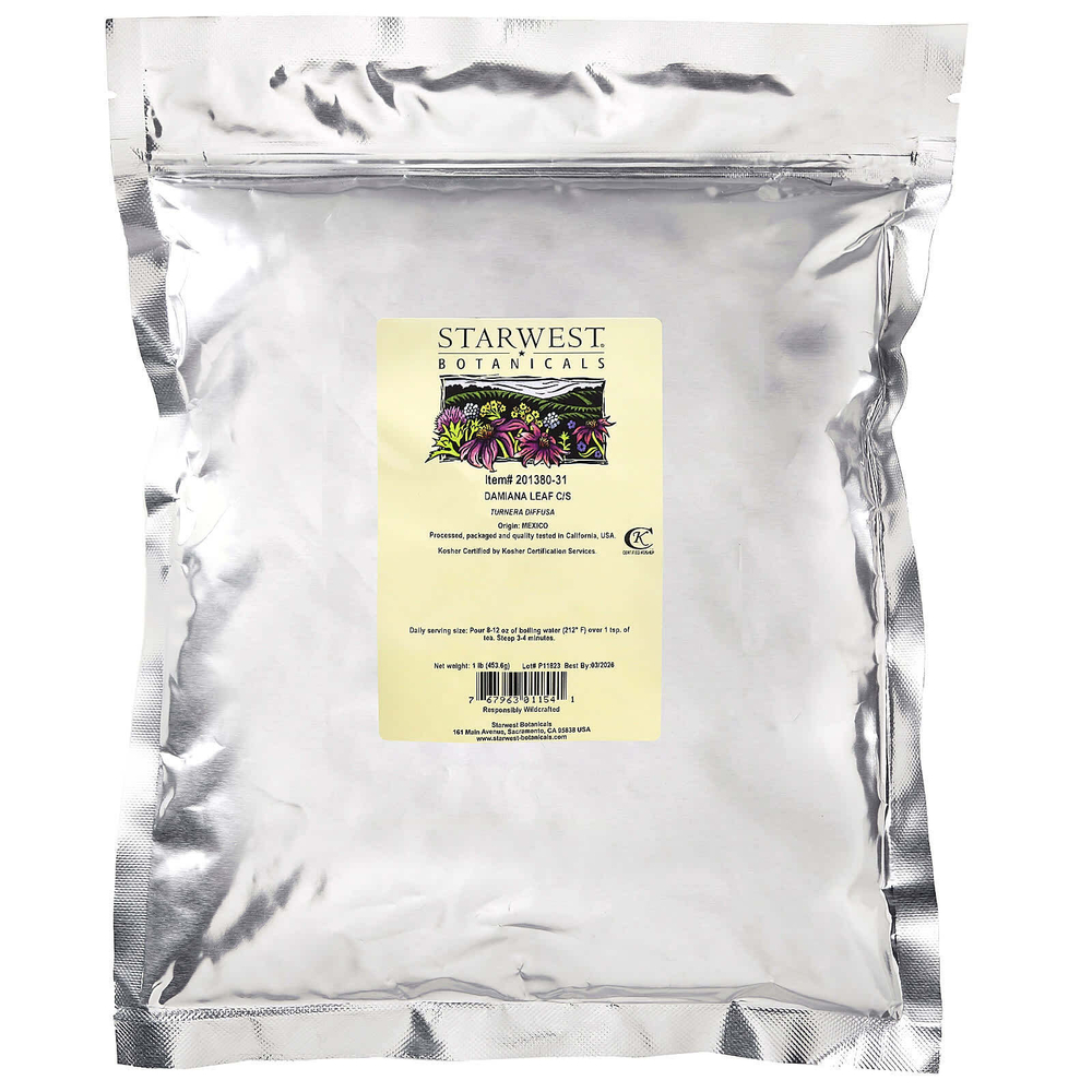 Starwest Botanicals, Daminana Leaf C / S, 453,6 г (1 фунт)