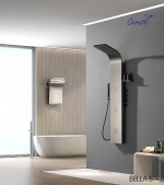 Душевая панель Ceruttispa БЕЛЛА (BELLA) B CT9254 из нержавеющей стали, цвет черный