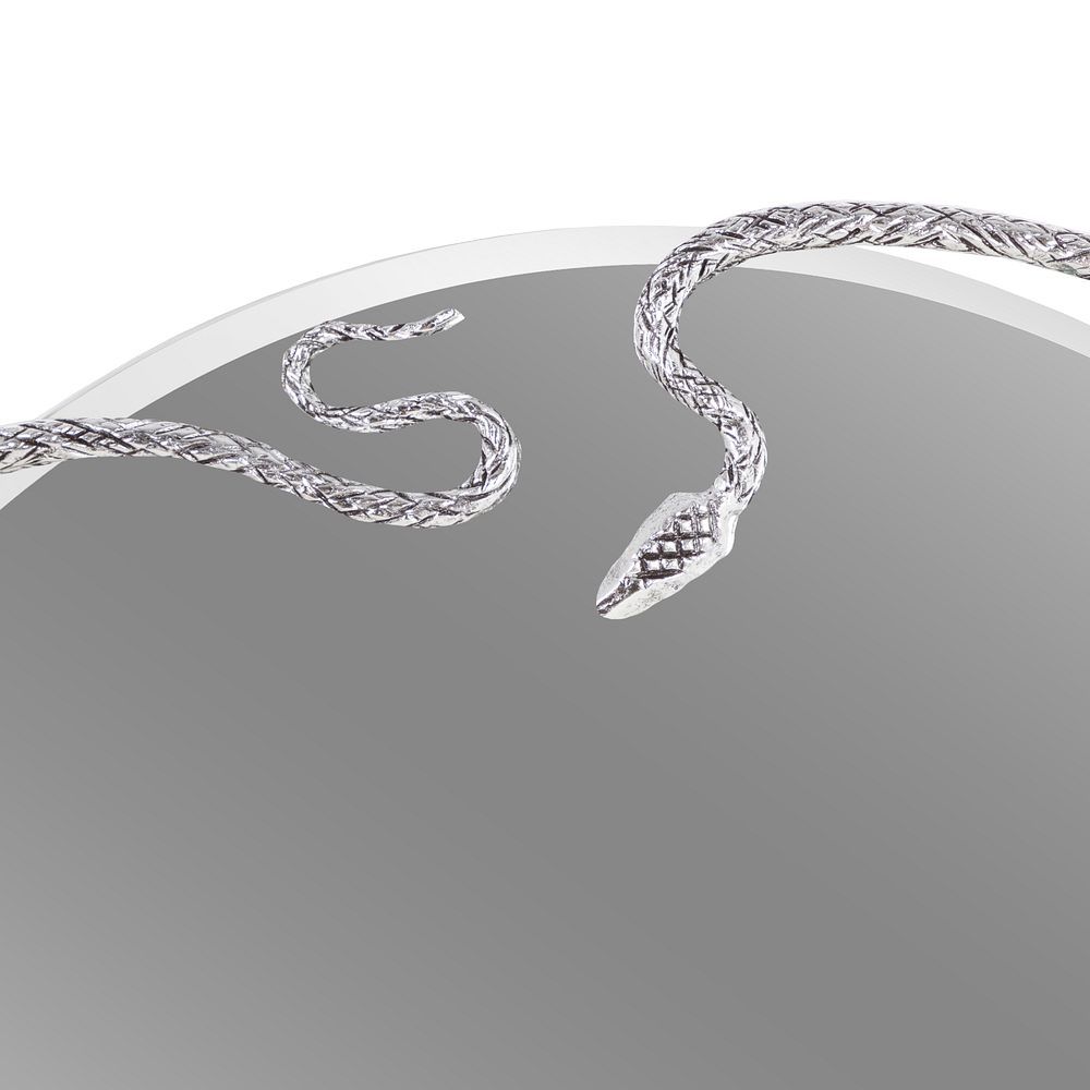 Зеркало настенное Змея Серпентис Античное серебро