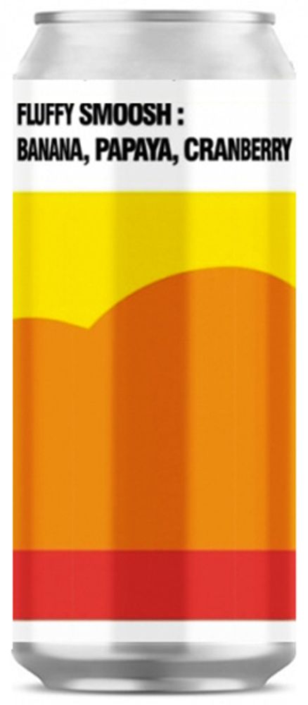 Пиво Блэк Кэт Флаффи Смуш: Банан, Папайя И Клюква / Black Cat Fluffy Smoosh: Banana, Papaya &amp; Cranberry 0.45 - банка