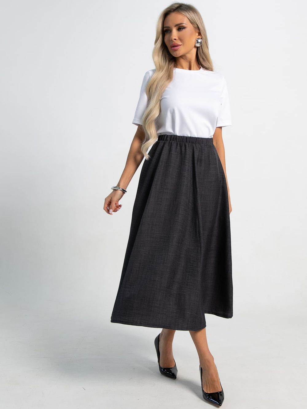 Юбка Льюис (черная) Ю15463-10М LT Collection