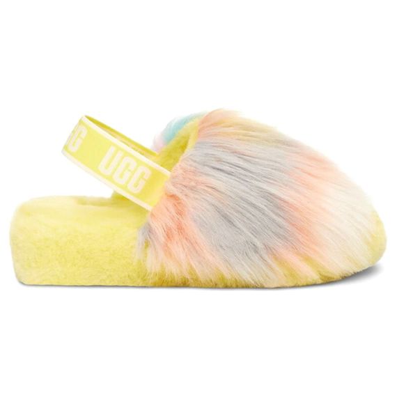 Ugg Fluff Yeah Slide Tie Dye 'Yellow'