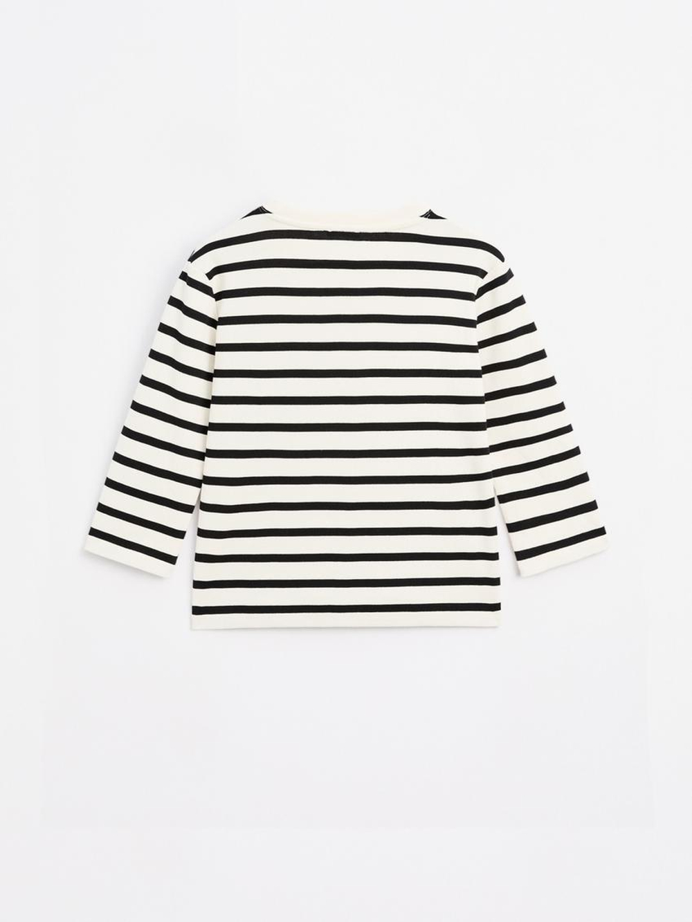 Massimo Dutti Футболка из 100% хлопка в полоску, натуральный, кремовый