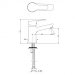 Смеситель однорычажный для раковины без сливного гарнитура APR-CHR-101011NB