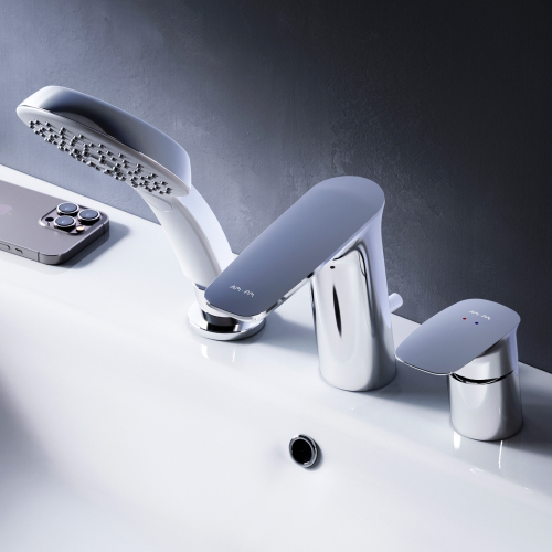 Смеситель на борт ванны, трёхсекционный AM.PM Inspire V2.0 F50A01300