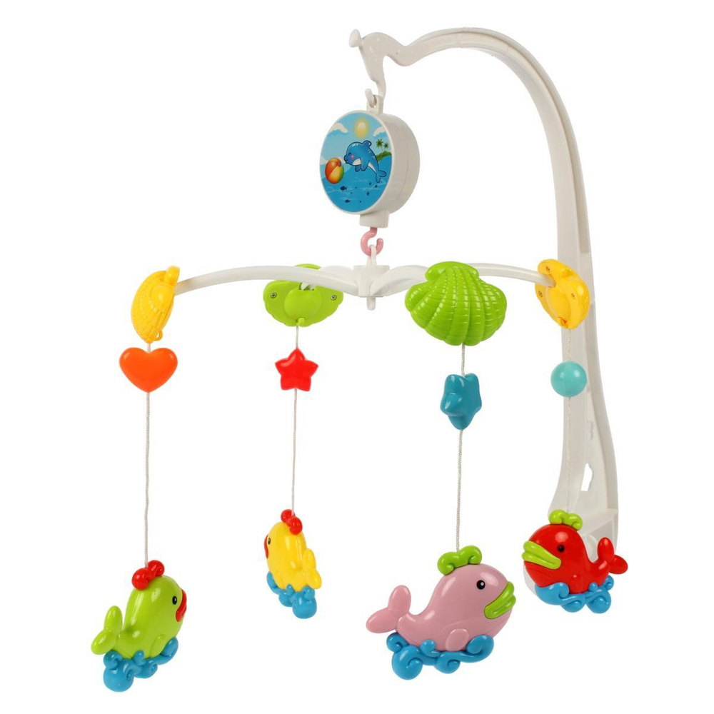 Карусель на кроватку "Рыбки" мех. звук, коробка 6610F