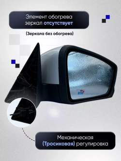 Зеркала ваз 2104-2105, 2107 Механика Без обогрева
