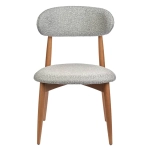 Стул Bradex Home Lucas светло-серый букле с ножками цвета орех