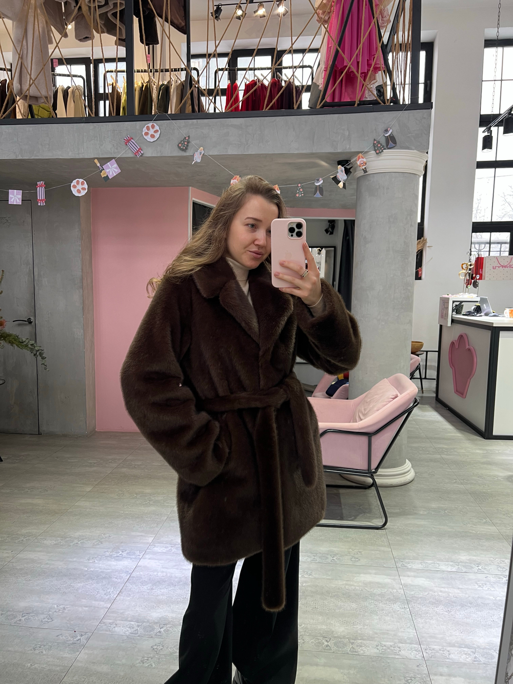 Шуба Lux миди горький шоколад