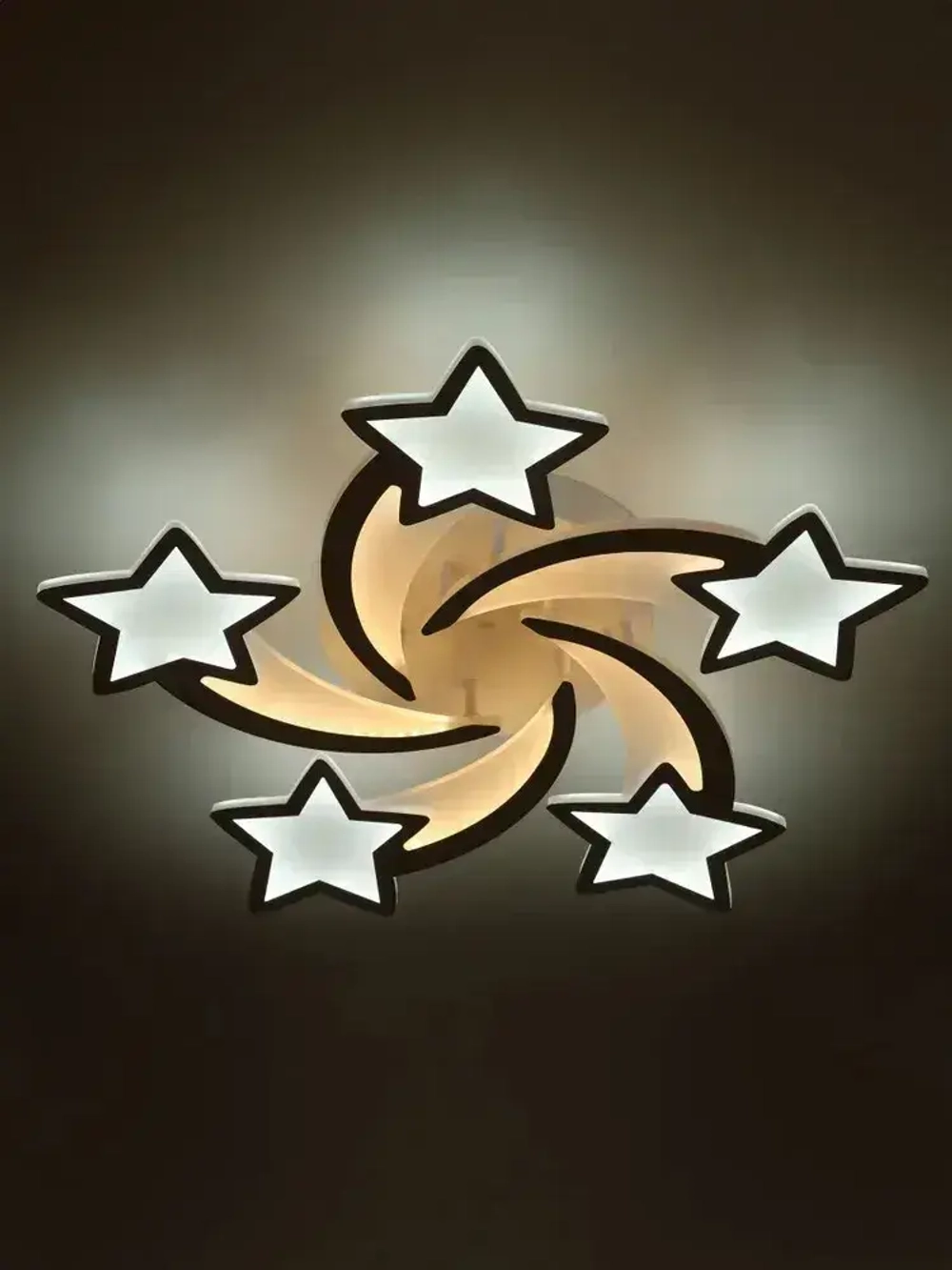 Люстра потолочная светодиодная с пультом ДУ Rivoli белая 140 Вт 3620-4824К, светильник на кухню, в детскую, в спальню