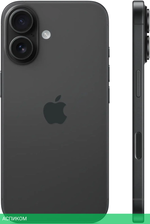 Смартфон Apple iPhone 16 8GB/128GB A3287 черный (MYE73HN/A)