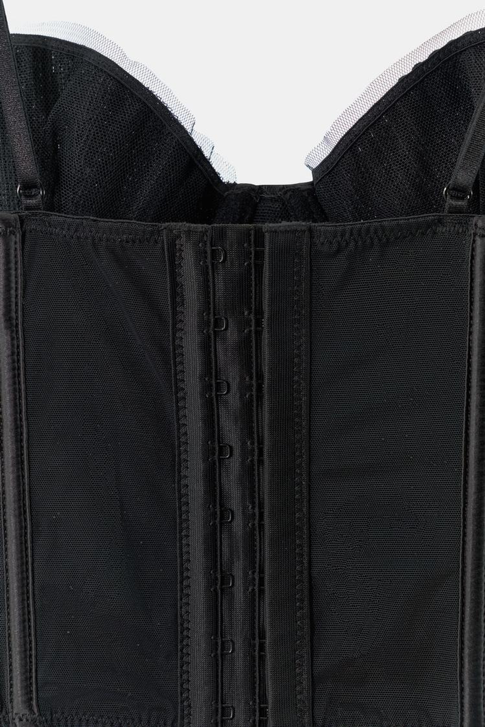 ZARA ТОП-КОРСЕТ НА КОСТОЧКАХ, ЧЕРНЫЙ