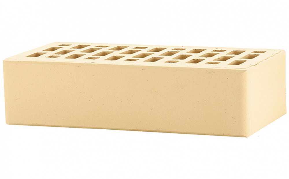 Кирпич ЛСР 1НФ Бежевый, гладкий М-175, 250х120х65 - лицевой керамический пустотелый