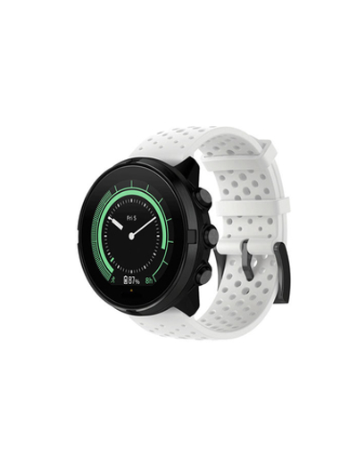 Силиконовый дышащий ремешок Suunto 24 mm для 9 / 9 Baro / 7 / D5 / Spartan Sport быстросъемный (Athletic 1) короткий (Белый)