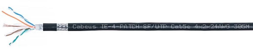 Кабель витая пара SF/UTP 5e кат. 4 пары Cabeus IE-4-PATCH