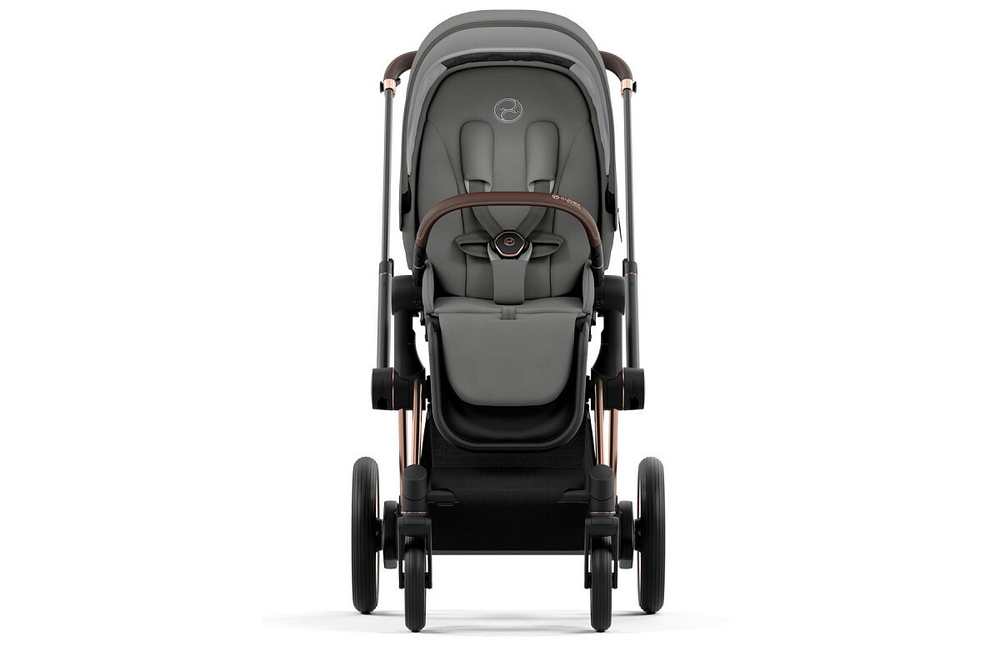 Коляска 2 в 1 Cybex Priam IV Mirage Grey, шасси Rose Gold