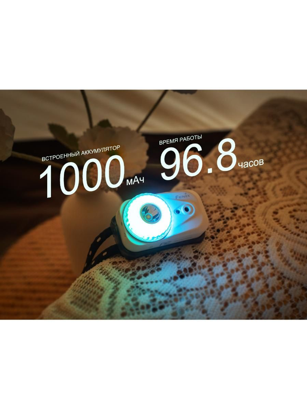 Фонарь Fenix налобный HL17R черный RGB