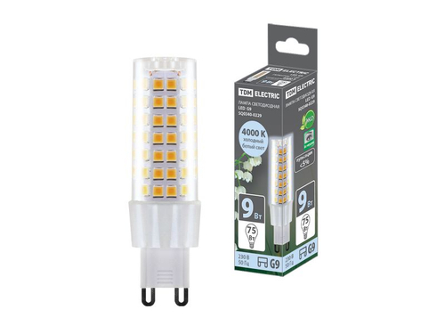 Лампа светодиодная G9 9W 230V 4000К SMD 21,5*70,5мм  TDM