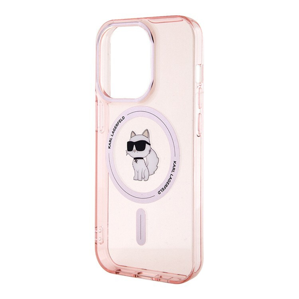 Чехол Karl Lagerfeld PC/TPU NFT Choupette Hard Translucent для iPhone 15 Pro Pink (Розовый)