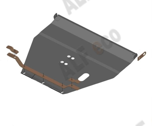 Защита ALFeco картера двигателя и кпп для Honda (Хонда) Accord V 1994-1997, V-все, привод 4х4,4х2 (сталь 2 мм) арт.ALF0918st
