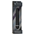 Черный классический вибратор Luxuriate - 17,8 см. (Цвет: черный)