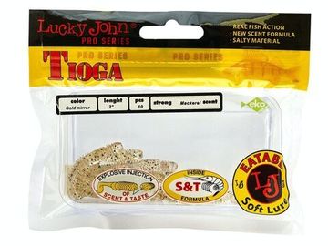 Виброхвосты съедобные LJ Pro Series TIOGA 2.0in (5 см), цв. S10, 10 шт.