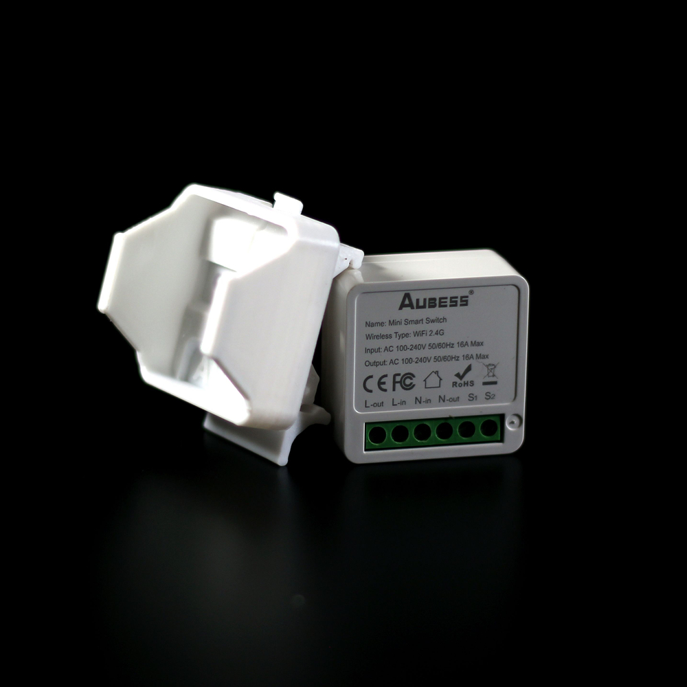 Набор 2 шт., крепление для умного Wi-Fi реле Тuya Аubess Mini Smart Switсh, белое