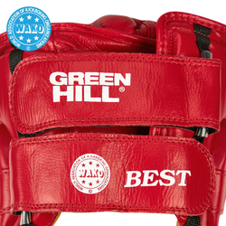 HGB-4016w Кикбоксерский шлем BEST WAKO Approved красный