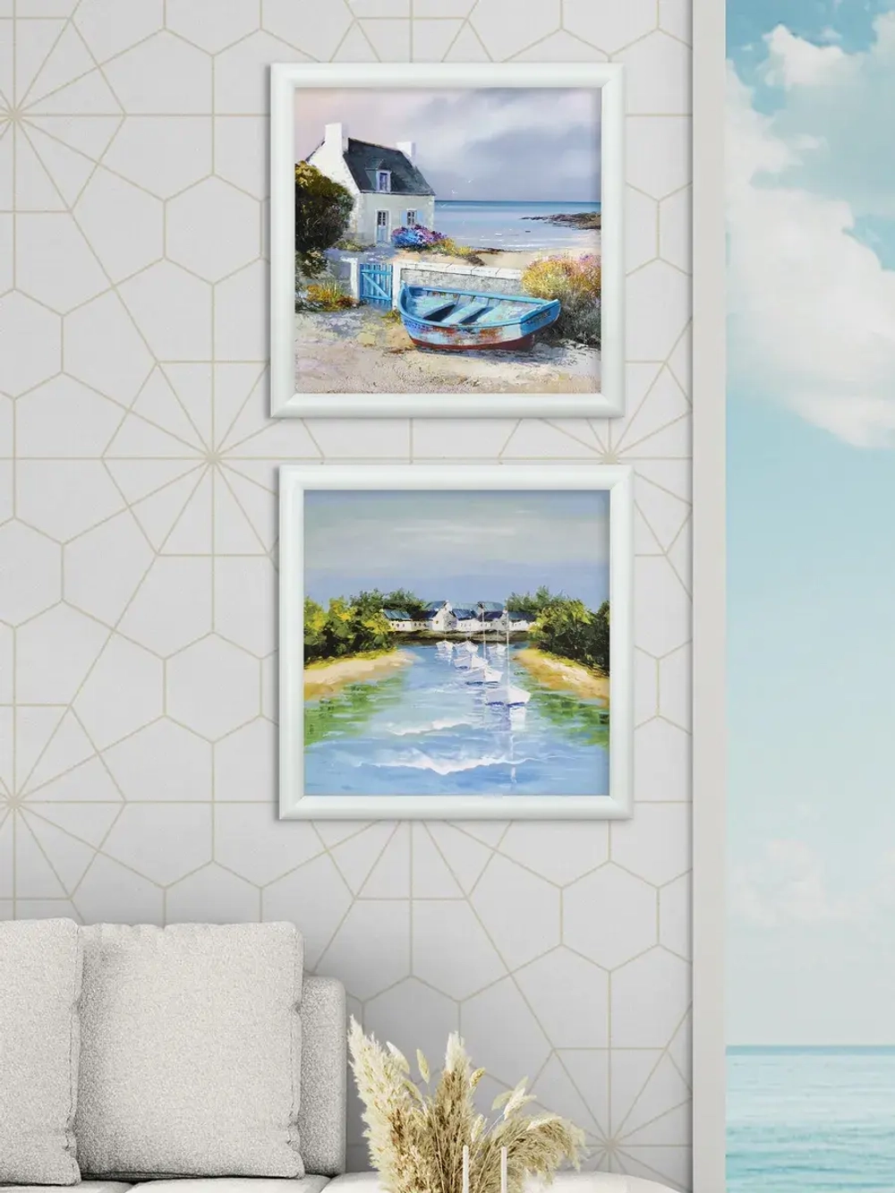 Картина на стену для интерьера на холсте 34*34 см