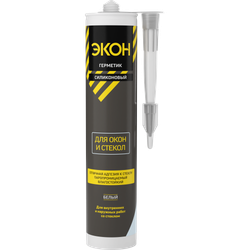 Герметик Экон 2229156 Для окон и стекол белый 280 мл | Экон