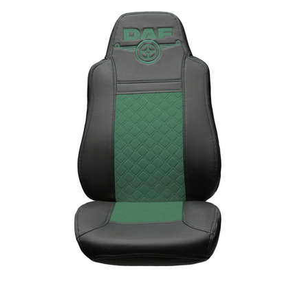 Чехлы DAF XF-105 (экокожа, черный, зеленая вставка)