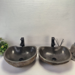 Раковина из речного камня ПАРА! RS-63696 47*41*15 2шт 0126