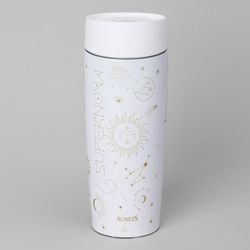 ТЕРМОКРУЖКА AGNESS "SUPERNOVA WHITE" 360МЛ, КОЛБА НЕРЖ.СТАЛЬ 18/10