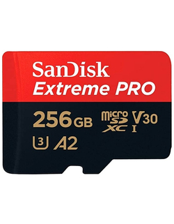 Micro SecureDigital 256GB Sandisk Extreme Pro microSDXC  + SD Adapter + Rescue Pro Deluxe 200MB/s [SDSQXCD-256G-GN6MA]