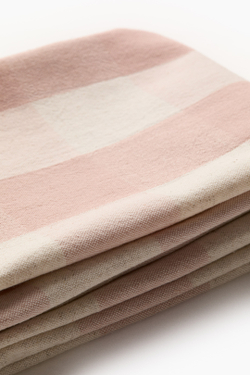 H&M HOME НАБОР КУХОННЫХ ПОЛОТЕНЕЦ В КЛЕТКУ ( 2 ШТ.), СВЕТЛО-РОЗОВЫЙ