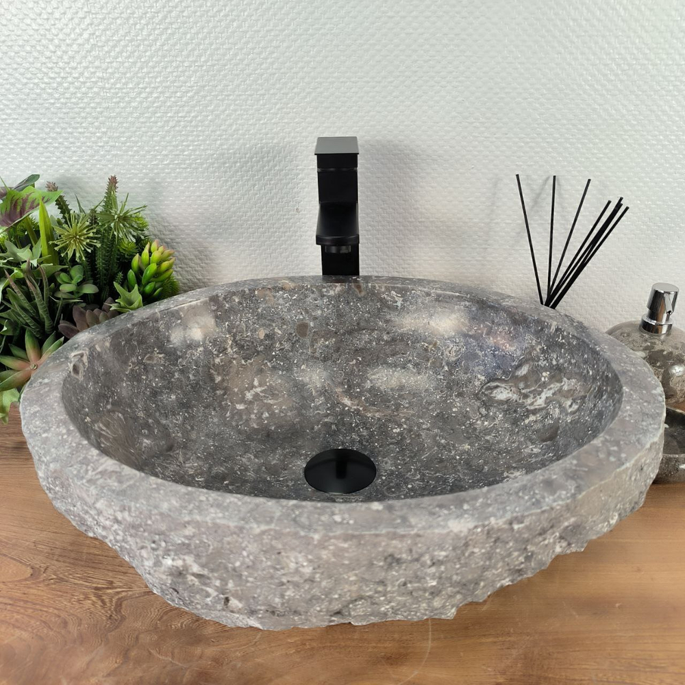 Раковина из мрамора Erozy Grey EM-64526 51*41*15 0188