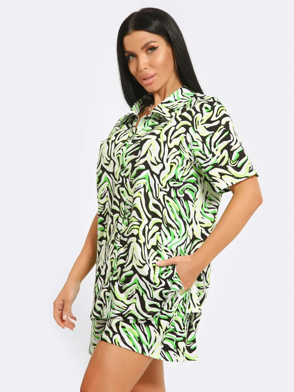 Комплект хлопок рубашка с шортами