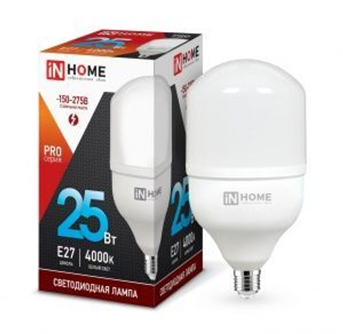Лампа светодиодная LED-HP-PRO 25Вт 230В E27 4000К БЕЛЫЙ 2380Лм IN HOME
