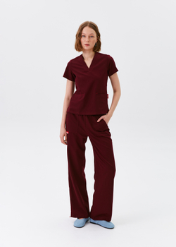 Топ медицинский женский Лаконико,бордо