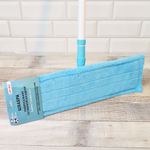 Швабра с телескопическим черенком 120см с насадкой из микрофибры, цвет синий, Happy Panda