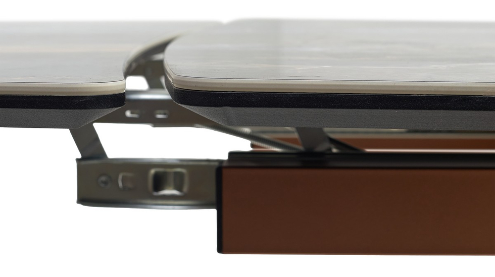 Стол М-City DISAUR Пуанто 200 Черная Лава (Titanium Lawa Nero), керамика, Медь каркас