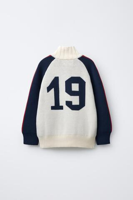 ZARA Х CHAMPION ® ТРИКОТАЖНАЯ КУРТКА, ЭКРЮ