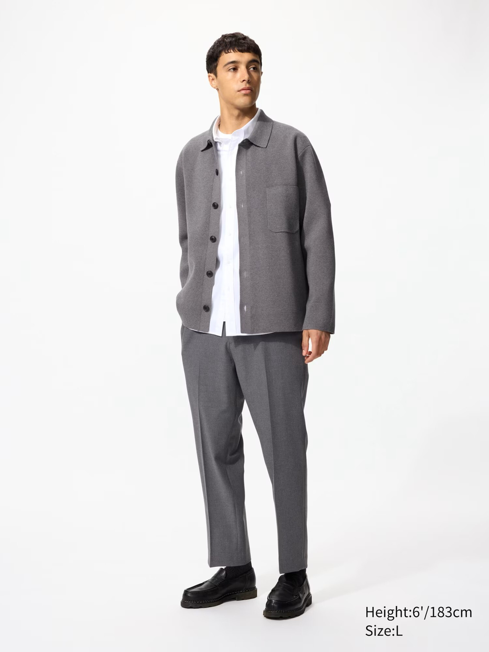 UNIQLO БРЮКИ ДЛИНОЙ ДО ЩИКОЛОТКИ, СЕРЫЙ