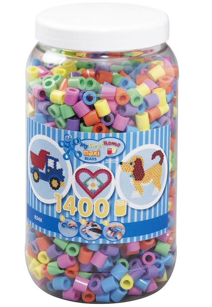 Hama Бусинки для термомозаики MAXI микс, 1400 шт (8541)