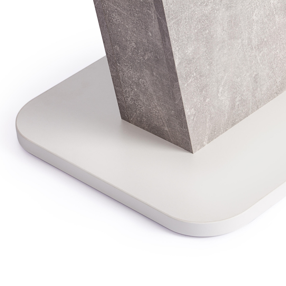 Стол обеденный GENT ЛДСП, 110-145x68,6x75,5 см, Белый/Бетон